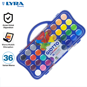 GIOTTO Cat Air 36 Warna Diameter 30 MM Acquerelli Watercolor Alat Mewarnai LYR-353600