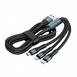 100w 3 in 1 super fast charging cable Type-C and Android charging solution