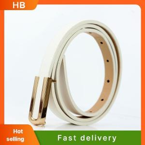 HB Women Waist Belts Minimalist Pin Buckle PU Leather Thin Belt Female Waistband For Jeans Dresses Pants