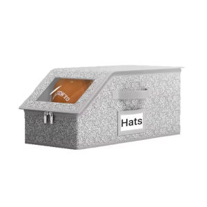 Stackable Hat Organizer For Baseball Caps Dustproof Zipper Hat Storage Box Large Capacity Foldable Fabric Storage Box