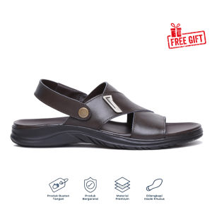 [FREE GIFT] Capilari - XYL 306 Sandal Casual Kulit Pria