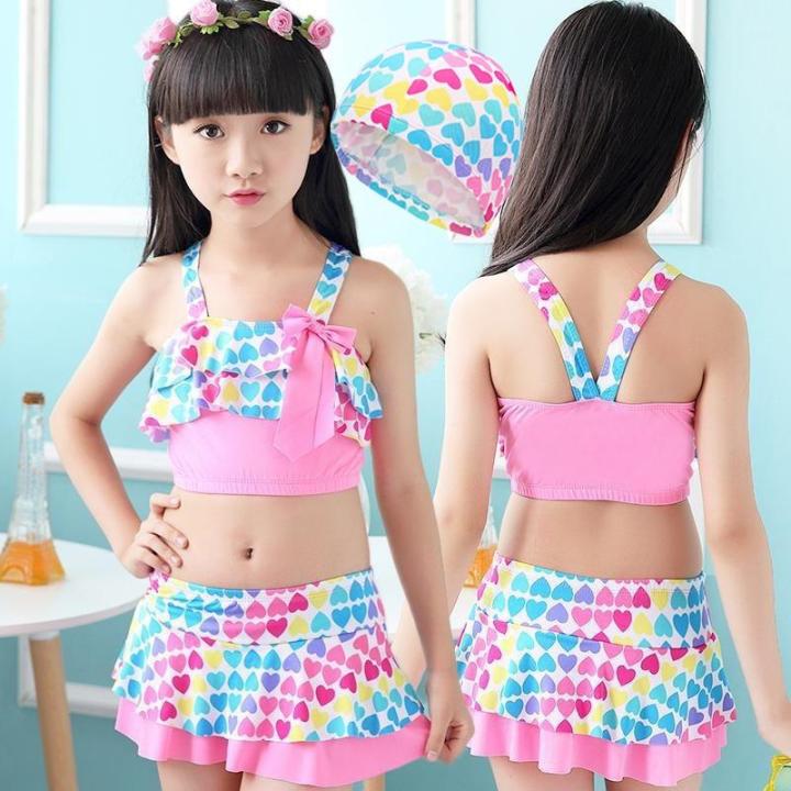 XARKE Cute Skirt Swimwear For Girls Kids Bikini Set Two Pieces Swimsuits  Pink BlueTankini Girls Bathing Suit Children Swimwear YXSd# From Dearbeuty,  $15.76