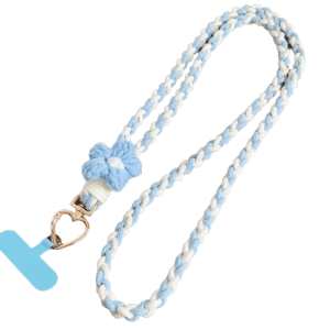 GOLDMINES Detachable Flowers Phone Lanyard Rainbow Color Phone Charm Crossbody Lanyard Universal Neck Clip Cell Phone Strap Women Girls