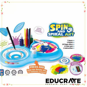 EducratePH Spin & Spiral Art Drawing Set DIY Spirograph & Geometric Drawing Kit Art Toy Kids 6+
