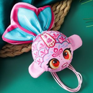 FOUNDTWO Thêu Túi đựng nước hoa hình cá Koi hoạt hình Làm thủ công Phong cách Trung Quốc Đồ trang trí hình cá Dễ thương Cổ đại Túi đựng tiền Lễ hội Thuyền Rồng
