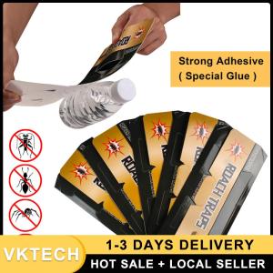 Large Pack 100 Cockroach Sticky Traps Pest Control Non-Toxic Safe for Pets and Children in Kitchen