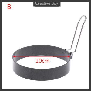 [Creative] 9 10 15 20cm Bánh Vòng khuôn kim loại chiên trứng Shaper không dính trứng vòng nấu ăn