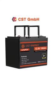 CST ENERGY 12V 100Ah Bluebooth LiFePO4 Battery Portable Solar Lithium Battery Power Station UPS