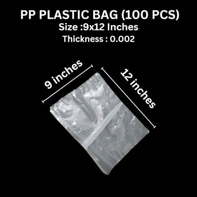 PP PLASTIC 0.002 | (POLYPROPYLENE PLASTIC BAG) 100 PCS