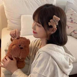 Creamy Brown Frosted Geometry Hairpins BB Clip Ornament Hair Clips Women Girls Side Bangs Hair Barrettes DIY Hair Accessories Styling Tools