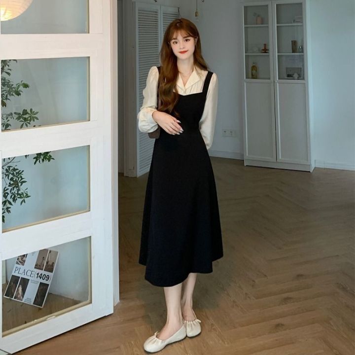 Formal Black Dress White Tshirt Cute Korean Black And White Dress Womens Japanese Korean Style A Formal Black Dress White Tshirt Cute Korean Black And White Dress Womens Japanese Korean Style A