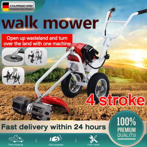 CHUANGCHAO Weeder machine，brush cutter 4 stroke gasoline tank，Household Lawn Mower Hand Push Type Grass Cutter High Power Portable Multifunctional Gasoline Weeding Machine，agriculture farm equipment