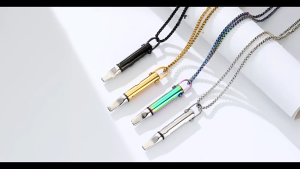 Fashionable Necklace With Breathing Resistance to Aid In Stress Reduction And Focued Enhancement Accessory