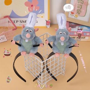 Creativity Sanrio Ratatouille Hairband New Cartoon Plush Doll Headband French Wide-brimmed Hairpin Headdress Girl Gift