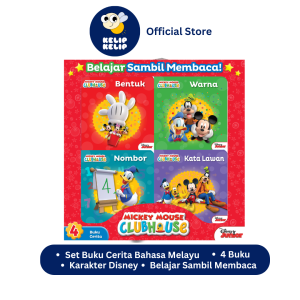 Beg Buku Cerita Disney Mickey 4 Buku Board Book