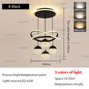 Nordic restaurant chandelier LED bedroom lamp ceiling lamp new living room light decorative lamp