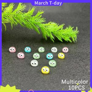 March ตุ๊กตาเป็ดสไปรท์ลูกบอลสีดำเรืองแสง10ชิ้นของประดับตกแต่งบ้านนางฟ้าจิ๋วอุปกรณ์ตกแต่งสวน