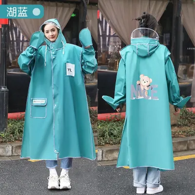 Áo mưa gấu có khóa kéo đẹp tiện lợi - áo mưa xe máy dài thời trang siêu bền