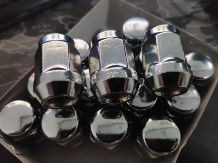 Veritek Performance VPE-12FLOES Chrome Acorn Lug Nuts – 1/2” Thread, 13/16” Hex – 20pc Set – Ford Mustang