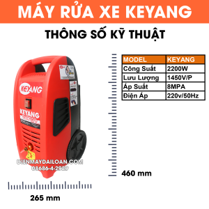 MÁY RỬA XE KEYANG Máy rửa xe gia đình may rua xe công suất mạnh 2200W may rua xe mi ni máy rửa xe áp lực cao máy xịt rửa xe dễ dàng sử dụng ống bơm nước 10m vòi bơm áp lực cao