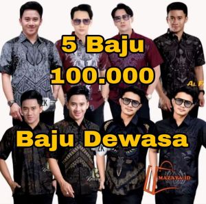 GROSIR BATIK FASHION 5 PCS 100RB Kemeja Batik Pria Hem Batik Baju Pria Lengan Pendek Batik Pekalongan JAYA STORE Tidak ada penilaian