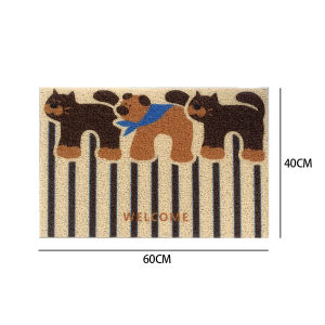 พรมเช็ดเท้า พรมดักฝุ่นหน้าประตูPVC ยึดเกาะพื้นดี มีกันลื่น ทำความสะอาดง่าย พรมดักทรายแมว