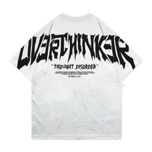 KAOS OVERSIZE & REGULER | OVERTHINKER BLACK T-SHIRT | COTTON COMBED | TRIAD GRAPHIC STREETWEAR APPAREL | A4746