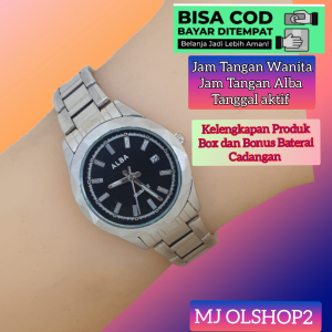 COD PREMIUM JAM TANGAN FASHION WANITA TALI RANTAI/JAM  TANGAN ALBA WANITA TANGGAL AKTIF