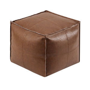 in hom Foldable Storage Bag Leather Stool Sofa Stool Pouffe Ottoman Seat Storage Benches Sofa Chair Waterproof and Oil-Resistant Leather Storage Bag