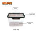 (MR.DIY) Durable Food Container Airtight Silicone Seal Stackable Storage (1.8L). 