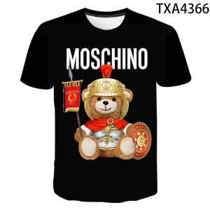2024 New Summer Moschino T Shirt Men Fashion Streetwear Women 3D Printed T-Shirts Cool Tee