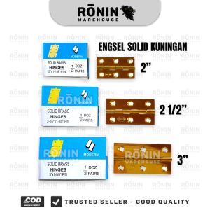 6 set  MODERN Engsel Plat Tipis Kuningan 2 2 1/2 3 inch Pintu Jendela Lemari grosir