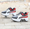 Roller Kicker Skate Shoes Retractable Wheels Skating Shoes Skates. 