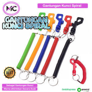 Gantungan Kunci Spiral Plastik Gantungan Kunci Motor Mobil Tas Key Chain Plastic Fleksible Souvenir Murah