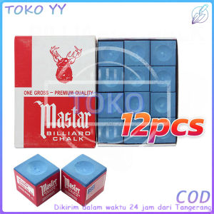 12Pcs Kapur Billiard / Premium Billiard Chalk / Chalk Kualitas Premium Master Chalk COD