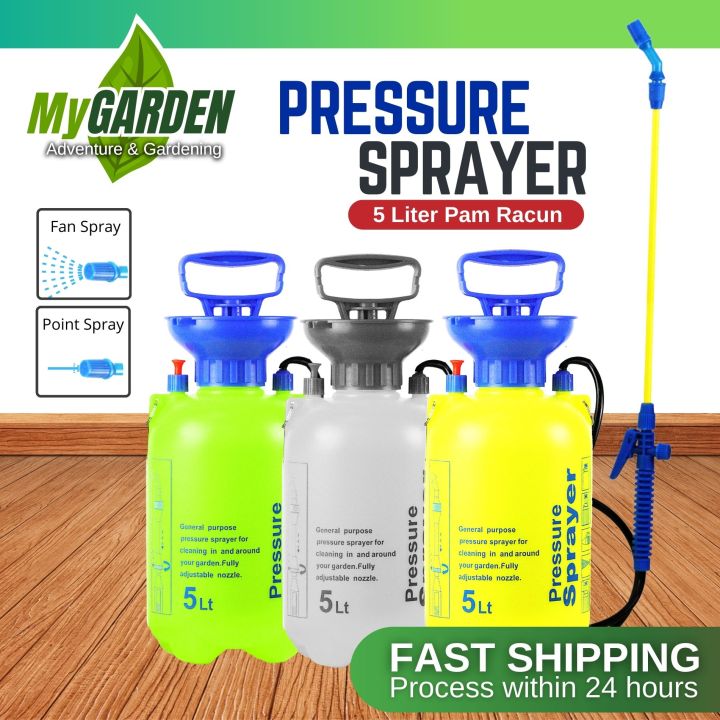 MYGARDEN 5 / 8 Litre Garden Pressure Sprayer Plastic Pesticide Control