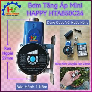 Bơm Tăng Áp Mini Thông Minh HAPPY.Công Suất Max 85W.Môtơ Nam Châm Vĩnh Cửu.Dùng đc cho 2-3 thiết bị. Bảo hành 1 năm