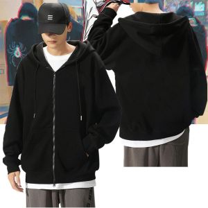 Áo Khoác Hoodie Zip nam nữ trơn có khóa kéo chất nỉ bông ấm giá sỉ