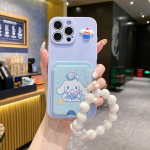 Cho Xiaomi Redmi 14C A1 12 A3 13C 12c 10c 9C 10 9A 9t A4 Mi 14t Note 14 13 12 Pro cinnamoroll kuromi khe cắm thẻ Vòng đeo tay vỏ điện thoại
