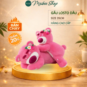 Gấᴜ dâu gấᴜ lotso nằm ngủ kt 35cm hàng cao cấp - gấᴜ xinh FREE SHIP