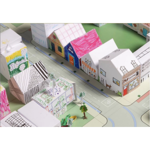 IKEA MALA ชุดระบายสีเมืองและตึก 10 ชิ้น สีขาว ไม่รวมสี