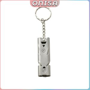 Onisa High Frequency Whistle Keychain Aluminum Alloy Outdoor Bird Parrot Training Whistle 1Pc