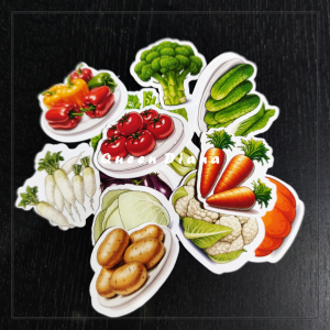 stiker kertas gambar sayuran sticker glossy gambar sayur isi 15 pcs
