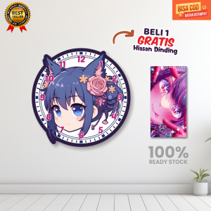 Grosir jam dinding Beli 1 GRATIS 1 hiasan dinding/jam dinding anak Tema Anime/jam dinding anak karakter/jam dinding anak aesthetic