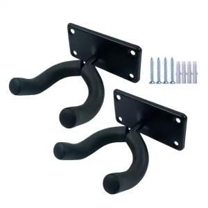 2pcs Metal Guitar Hanger Hook Wall Mount Non-slip Holder Stand for Guitar Ukulele Violin Bass Guitar Instrument Accessories