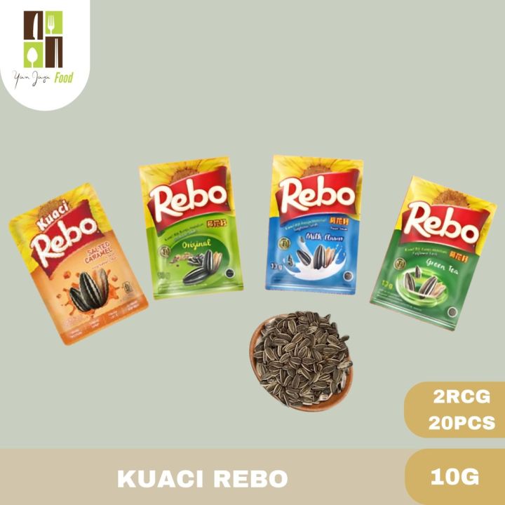 Kuaci Rebo Sachet Rasa Original / Milk Flavour / Green Tea / Caramel ...