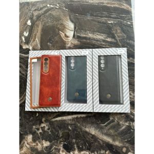 LEATHER COVER SAMSUNG GALAXY Z FOLD 3 / Z FOLD 4 / Z FOLD 5 / Z FOLD 6 HARD CASE PC BUMPER PROTEC