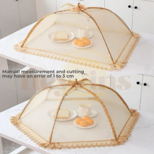 Foldable Dish Cover Food Covers with Mesh Lace Tudung Saji Kitchen Accessories Food Protector Penutup Makanan Dust Cover