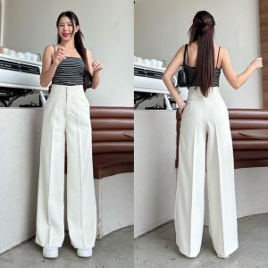 จัดส่งเร็ว ✅ WT31 รุ่น Linny กระดุมปั๊มหน้า ทรงกระบอกใหญ่ ผ้าลินลี่พรีเมี่ยม กางเกงแฟชั่นผู้หญิง กางเกงทรงกระบอก กางเกงผู้หญิงขายาว กางเกงขายาวสีดำ กางเกงทำงาน ผญ กางเกงทำงานผู้หญิง กางเกงทำงาน ผู้หญิง