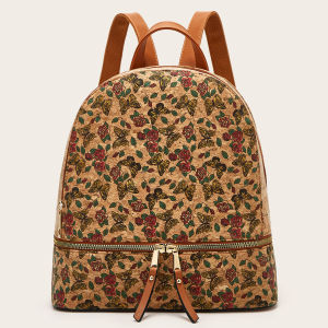 EDERN phong cách dân tộc cổ điển của phụ nữ Ba lô không thấm nước vellum Ba lô giản dị đa năng Dupont giấy cặp sách sức chứa lớn Ba lô du lịch